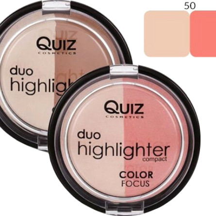 Хайлайтер Quiz Color Focus duo highlighter двойной 50 12 г