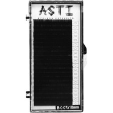 Вії для нарощування Asti Hylon Lash B 0.07 мм x 10 мм 20 ліній Чорні mini slide 1
