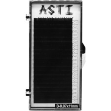 Вії для нарощування Asti Hylon Lash B 0.07 мм x 11 мм 20 ліній Чорні mini slide 1