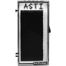 Вії для нарощування Asti Hylon Lash B 0.07 мм x 14 мм 20 ліній Чорні mini slide 1