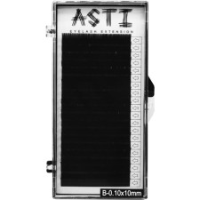 Вії для нарощування Asti Hylon Lash B 0.10 мм x 10 мм 20 ліній Чорні mini slide 1