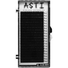 Вії для нарощування Asti Hylon Lash B 0.05 мм x mix 8-13 мм 20 ліній Чорні mini slide 1