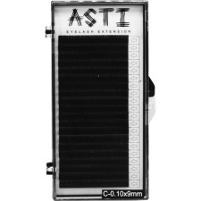 Вії для нарощування Asti Hylon Lash C 0.10 мм x 9 мм 20 ліній Чорні mini slide 1