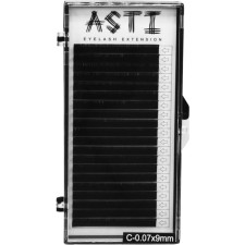 Вії для нарощування Asti Hylon Lash C 0.07 мм x 9 мм 20 ліній Чорні mini slide 1