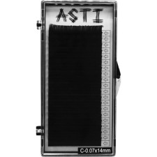 Вії для нарощування Asti Hylon Lash C 0.07 мм x 14 мм 20 ліній Чорні mini slide 1