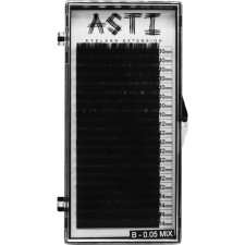Вії для нарощування Asti Hylon Lash B 0.05 мм x mix 10,12,14 мм 20 ліній Чорні mini slide 1