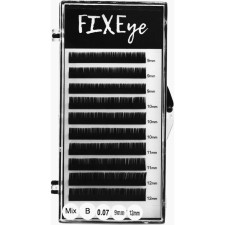 Вії для нарощування FIXEye Hylon Lash B 0.07 мм x MIX 9-12 мм 10 ліній Чорні mini slide 1