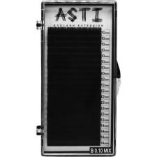 Вії для нарощування Asti Hylon Lash B 0.10 мм x mix 10,12,14 мм 20 ліній Чорні mini slide 1