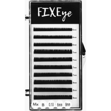 Вії для нарощування FIXEye Hylon Lash B 0.10 мм x MIX 6-8 мм 10 ліній Чорні mini slide 1