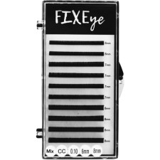 Вії для нарощування FIXEye Hylon Lash CC 0.10 мм x MIX 6-8 мм 10 ліній Чорні mini slide 1