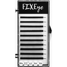 Ресницы для наращивания FIXEye Hylon Lash CC 0.07 мм x MIX 6-8 мм 10 линий Черные mini slide 1