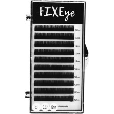 Ресницы для наращивания FIXEye Silk Lash C 0.07 мм x 12 мм 10 линий Черные mini slide 1