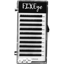 Ресницы для наращивания FIXEye Silk Lash C 0.07 мм x 9 мм 10 линий Черные mini slide 1