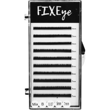 Ресницы для наращивания FIXEye Silk Lash B 0.07 мм x MIX 5-7 мм 10 линий Черные mini slide 1
