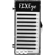 Вії для нарощування FIXEye Silk Lash CC 0.07 мм x 7 мм 10 ліній Чорні mini slide 1