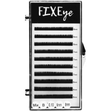 Ресницы для наращивания FIXEye Silk Lash B 0.10 мм x MIX 6-8 мм 10 линий Черные mini slide 1