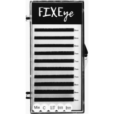 Вії для нарощування FIXEye Hylon Lash C 0.07 мм x MIX 6-8 мм 10 ліній Чорні mini slide 1