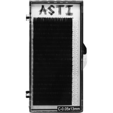Вії для нарощування Asti Hylon Lash C 0.05 мм x 13 мм 20 ліній Чорні mini slide 1