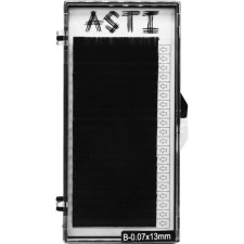 Вії для нарощування Asti Hylon Lash B 0.07 мм x 13 мм 20 ліній Чорні mini slide 1