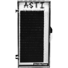 Вії для нарощування Asti Hylon Lash B 0.05 мм x 11 мм 20 ліній Чорні mini slide 1