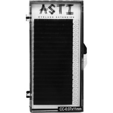 Вії для нарощування Asti Hylon Lash CC 0.07 мм x 11 мм 20 ліній Чорні mini slide 1