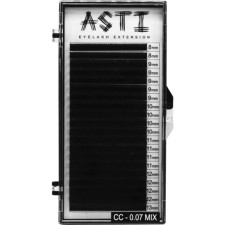 Вії для нарощування Asti Hylon Lash CC 0.07 мм x mix 8-13 мм 20 ліній Чорні mini slide 1