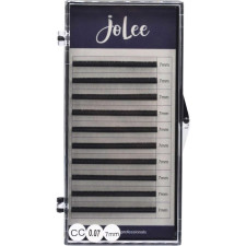 Вії для нарощування JoLee Super Mink Lash CC 0.07 мм x 7 мм 10 ліній Чорні mini slide 1