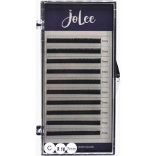 Вії для нарощування JoLee Super Mink Lash C 0.10 мм x 7 мм 10 ліній Чорні mini slide 1