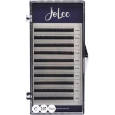Вії для нарощування JoLee Super Mink Lash C 0.07 мм x 7 мм 10 ліній Чорні mini slide 1