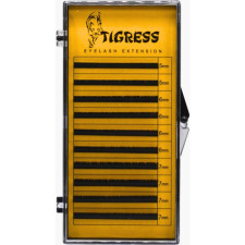 Вії для нарощування Tigress Hylon Lash C 0.05 мм x MIX 5-7 мм 10 ліній Чорні mini slide 1