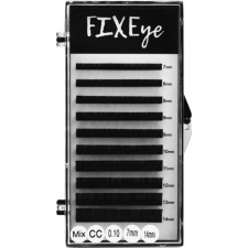 Вії для нарощування FIXEye Silk Lash CC 0.10 мм x MIX 7-14 мм 10 ліній Чорні mini slide 1