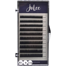 Ресницы для наращивания JoLee Super Mink Lash B 0.10 мм x MIX 8,10,12 мм 10 линий Черные mini slide 1