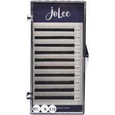 Вії для нарощування JoLee Super Mink Lash B 0.10 мм x MIX 5-7 мм 10 ліній Чорні mini slide 1
