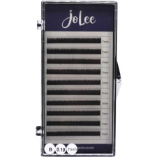 Вії для нарощування JoLee Super Mink Lash B 0.10 мм x 7 мм 10 ліній Чорні mini slide 1