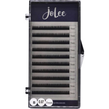Вії для нарощування JoLee Super Mink Lash B 0.07 мм x 7 мм 10 ліній Чорні mini slide 1