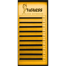Вії для нарощування Tigress Hylon Lash CC 0.07 мм x MIX 5-7 мм 10 ліній Чорні mini slide 1