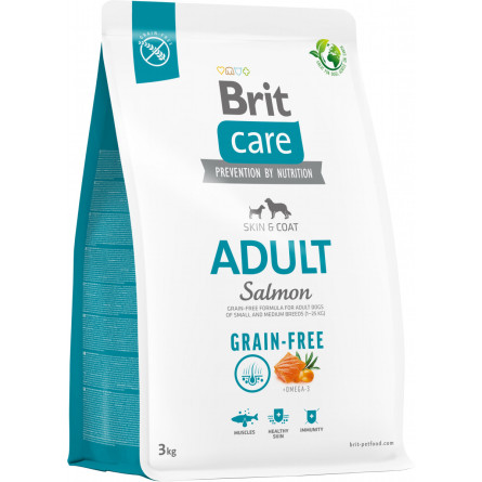 Корм для собак маленьких и средних пород Brit Care Dog Grain-free Adult беззерновой с лососем 3 кг