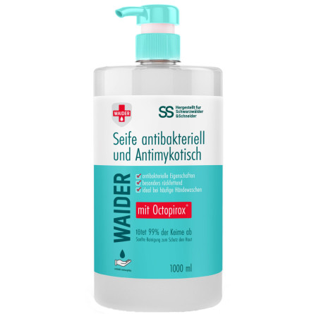 Антибактериальное мыло Waider Противогрибковое для тела и рук 1 л slide 1