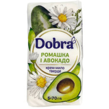 Крем-мило туалетне тверде Dobra Ромашка та авокадо 5 х 70 г mini slide 1
