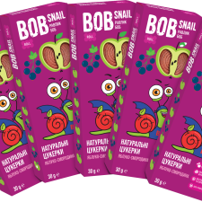 Упаковка цукерок Bob Snail натуральні Яблучно-Чорносмородинові 30 г х 5 шт mini slide 1