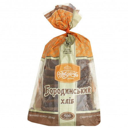 Хлеб Румянец Бородинский ржано-пшеничный нарезка 500г
