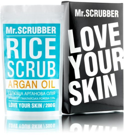 Рисовий скраб для тіла Mr.Scrubber Argan Oil відбілювальний 200 г slide 1