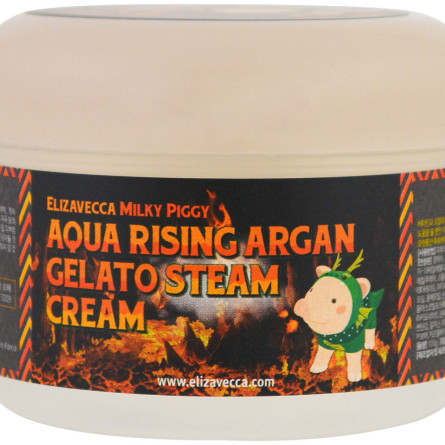Крем паровой Увлажняющий Elizavecca Milky Piggy Aqua Rising Argan Gelato Steam Cream 100 мл slide 1