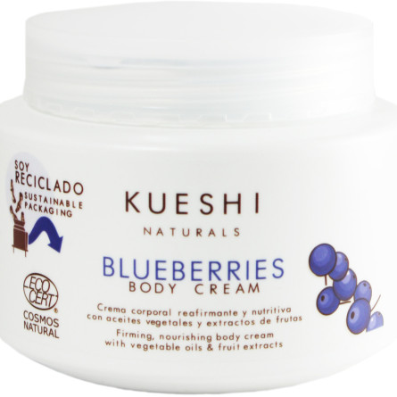 Чорничний крем для тіла Kueshi blueberries fruity food body cream 250 мл