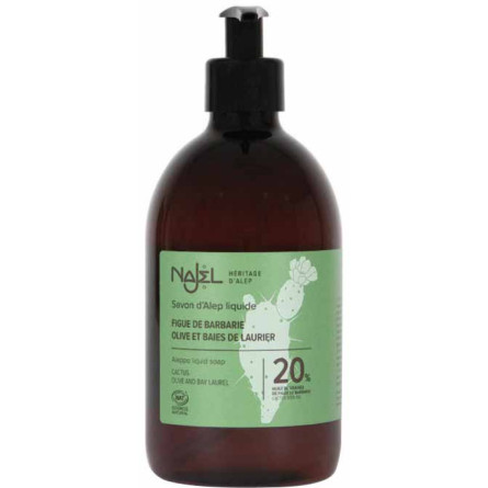 Жидкое алеппское мыло Najel 20% масла кактусовых зерен 500 мл