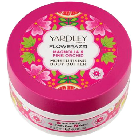 Олія для тіла Yardley Flowerazzi Magnolia Pink Orchid Moisturising Body Butter 200 мл slide 1