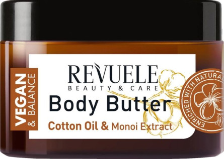 Баттер для тела Revuele Vegan & Balance Body Butter Cotton Oil & Monoi Extract Хлопковое масло и экстракт моно 360 мл