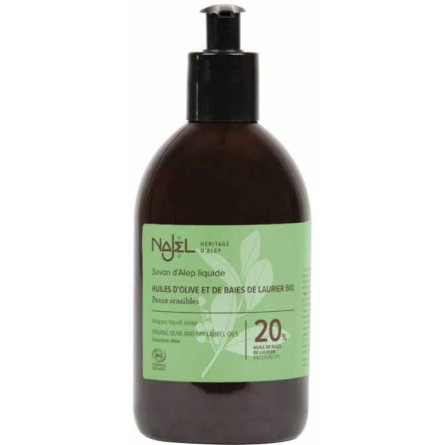 Жидкое алеппское мыло Najel 20% масла лавра 500 мл