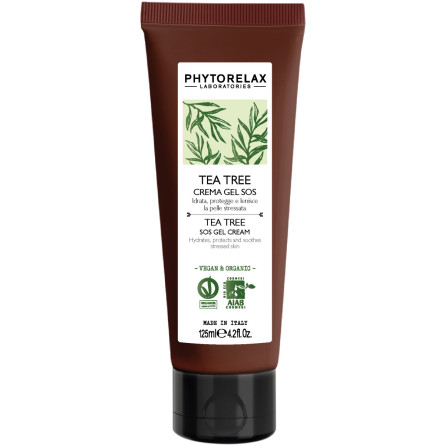 Крем-гель Phytorelax заспокійливий для шкіри обличчя-тіла-рук Tea Tree Vegan & Organic PhL 125 мл