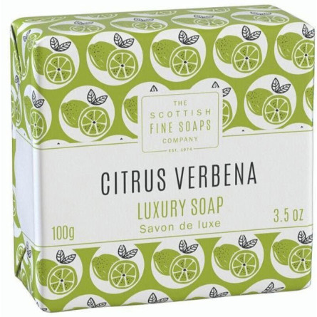 Твердое мыло Scottish Fine Soaps Citrus Verbena Luxury Soap Bar Лимонная вербена в упаковке 100 г